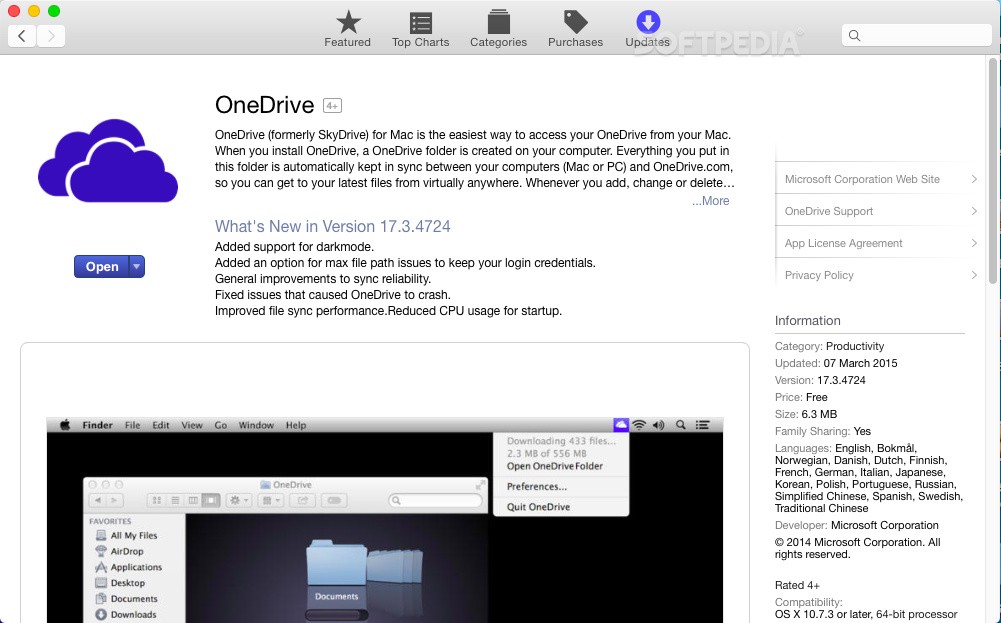 onedrive for business mac sync client